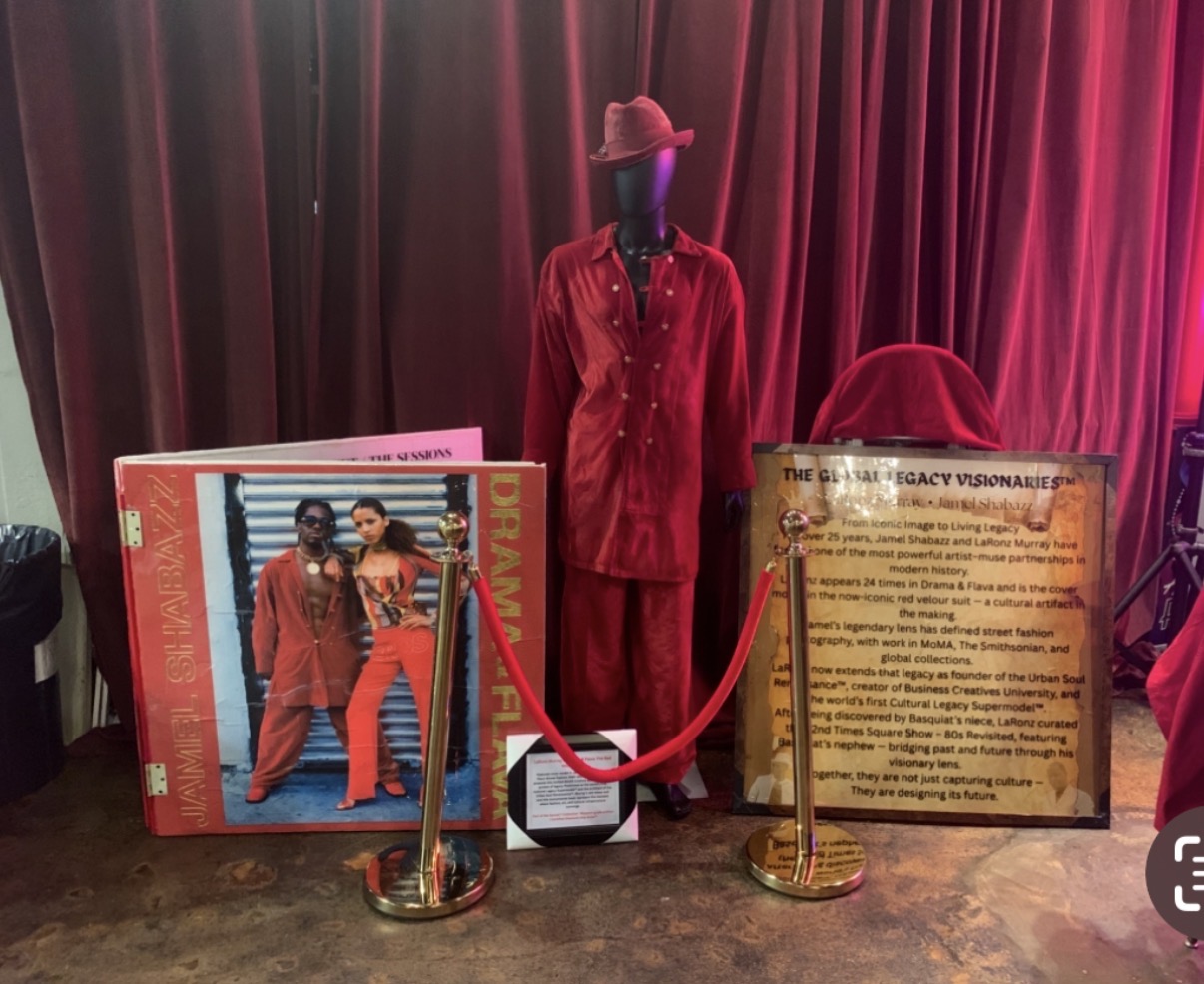 Red velour installation at powerHouse